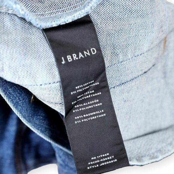 J Brand Harlow Shrunken Blue Denim Jacket XS NWOT - Picture 3 of 9